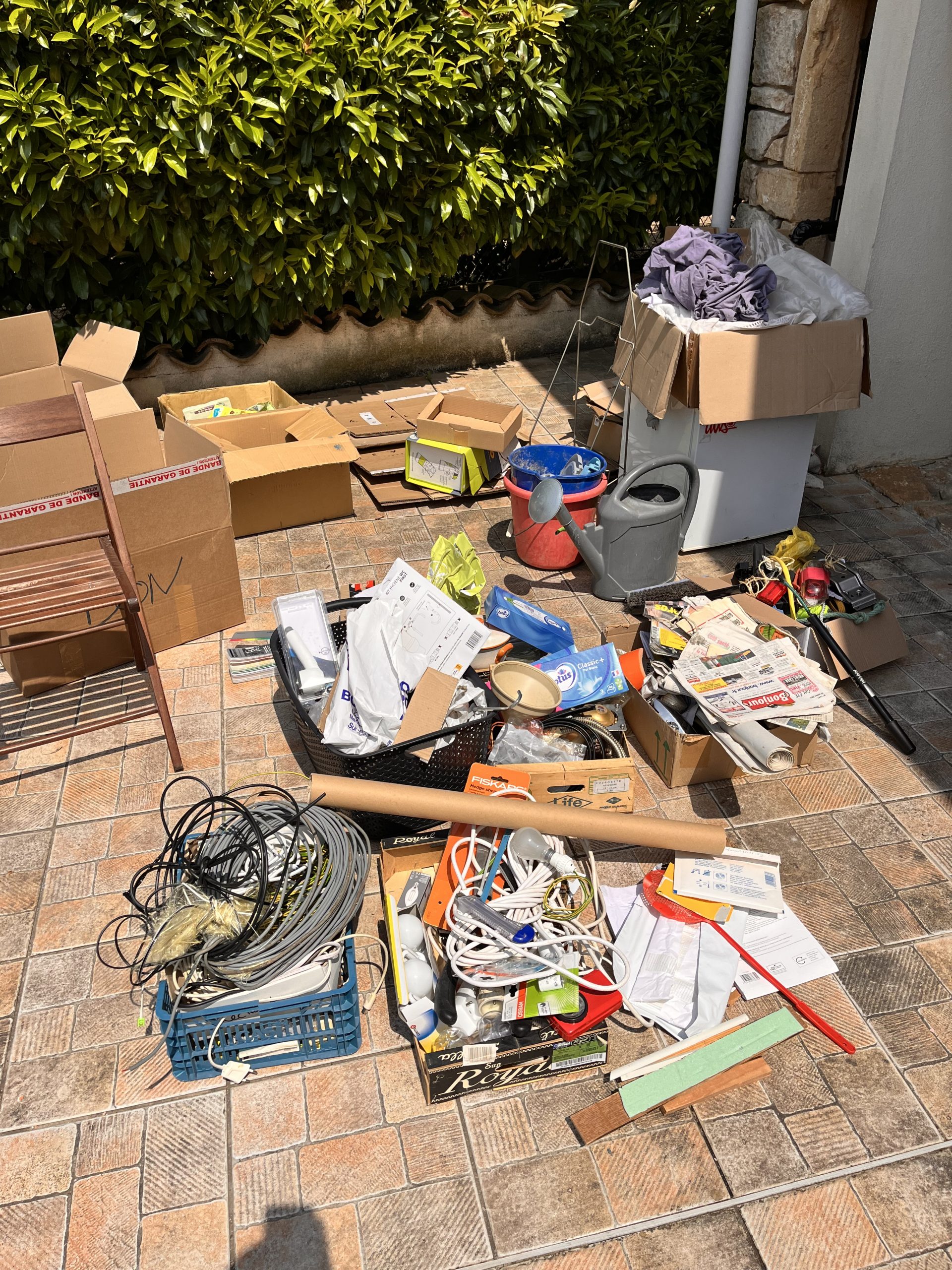 nettoyage de printemps d'un garage